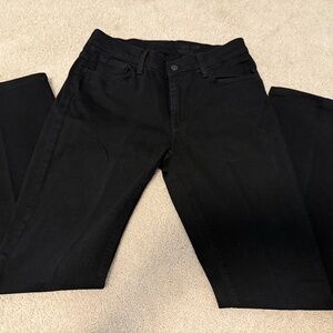 NWOT 7 For All Mankind High Waist Bootcut Black Denim Jeans Size 31 USA Classic